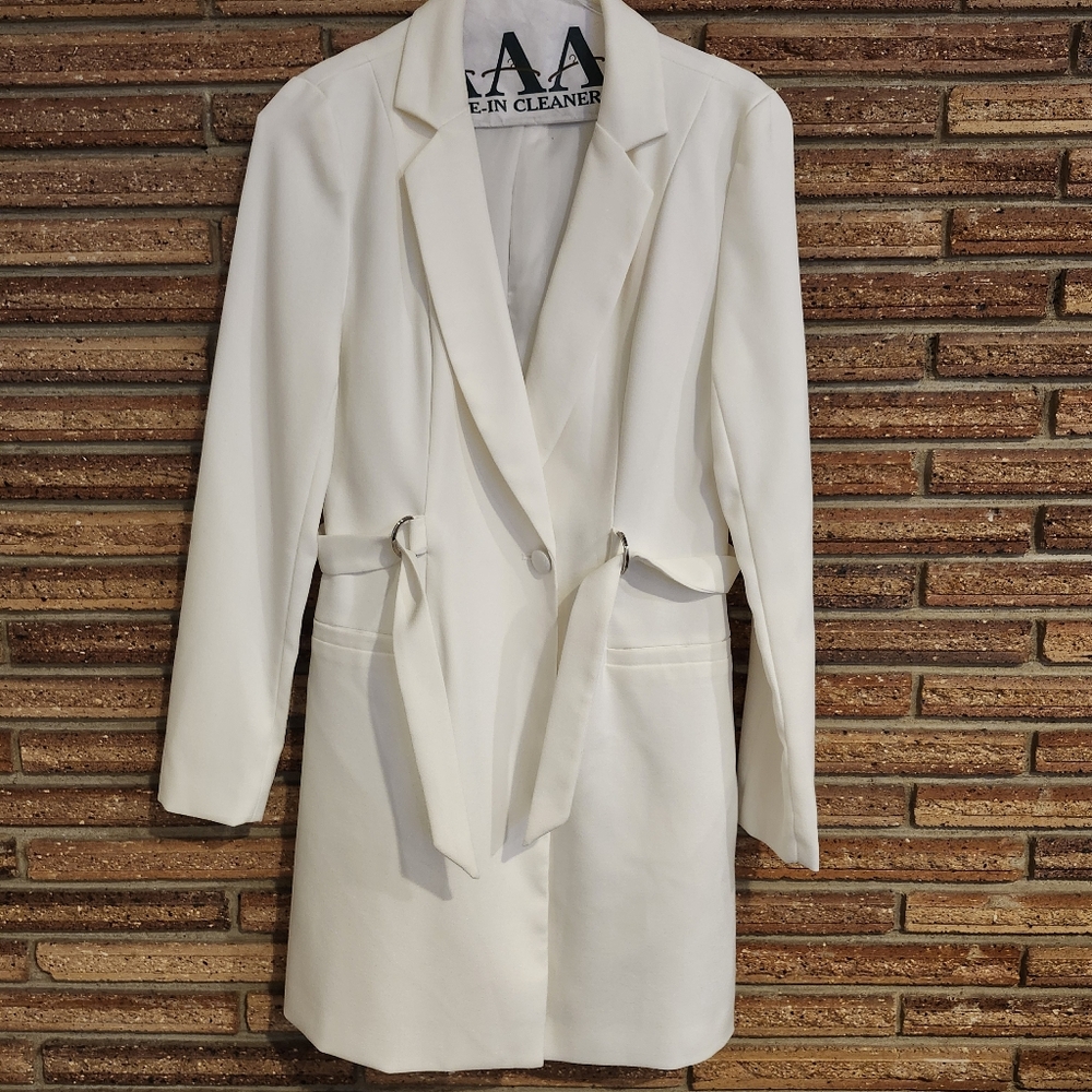 Missguided White Dress Elegant Tailored Design